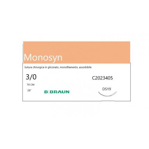 MONOSYN ASSORBIBILE INCOLORE 3/0 (2) 70CM DS16