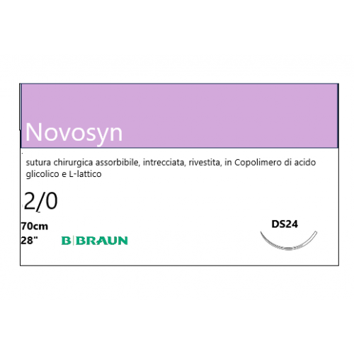 NOVOSYN ASSORBIBILE VIOLA 2/0 (3) 70CM DS24